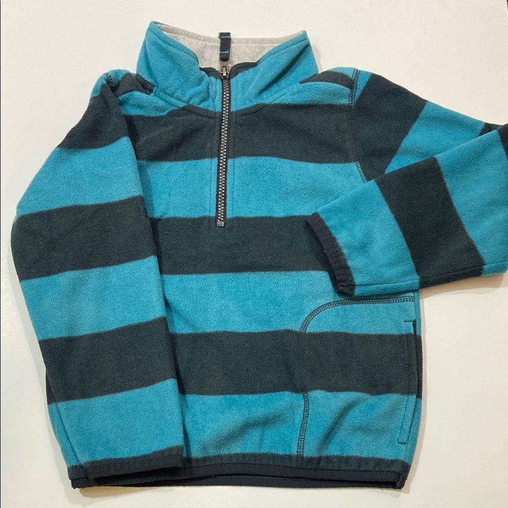 10/$50 Carter’s Striped Blue and Black Quarter-Zip Pullover Kids Shirt 5